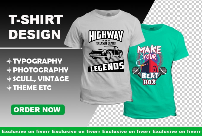 I will create eye catching t shirt design for you