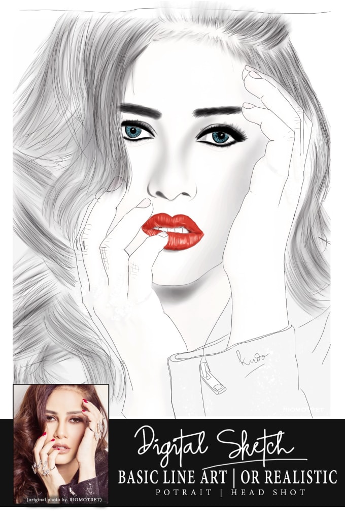 I will doing digital sketch, digital hand drawing, illustrations