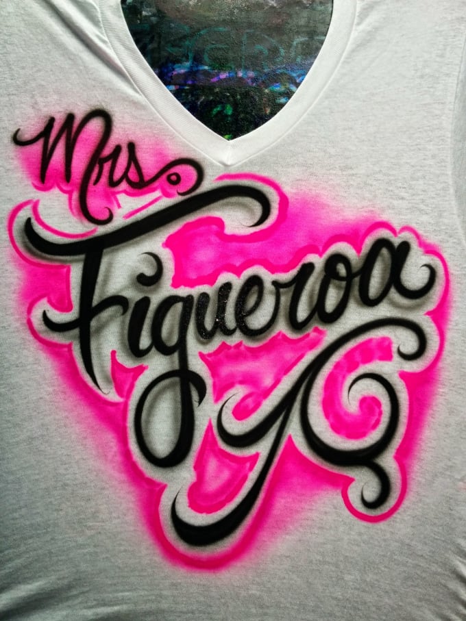 I will airbrush your name on tshirt