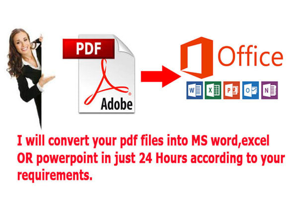 I will convert PDF to ppt,word or excel