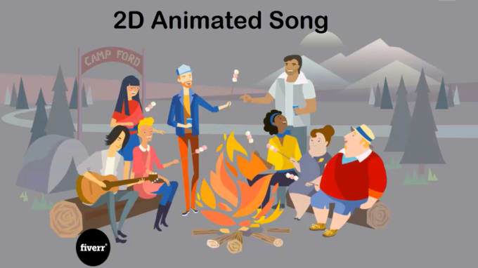 I will create 2d animated song for you