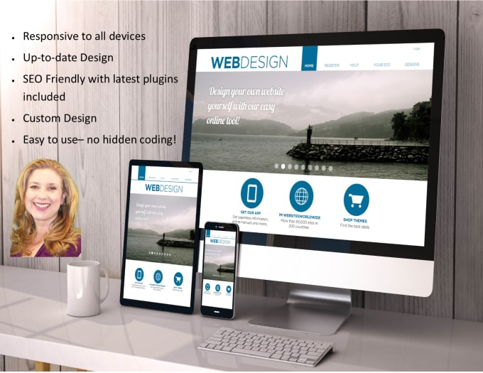 I will create a custom, responsive website for you