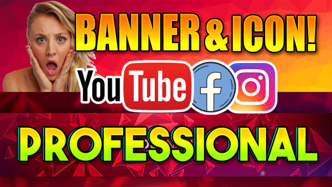 I will create an amazing banner with icon for your social media