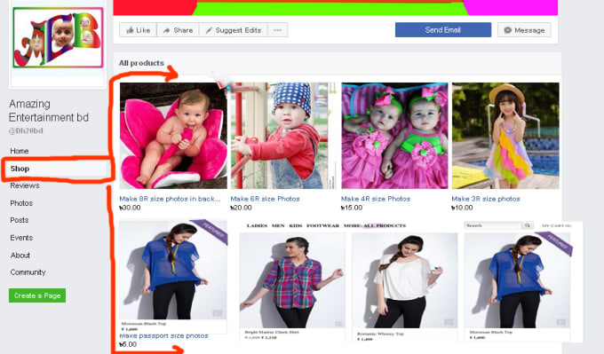 I will create facebook  business page or shop page
