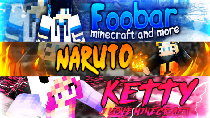 I will create for you a minecraft themed youtube banner