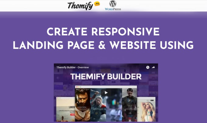 I will create landing page or website using themify