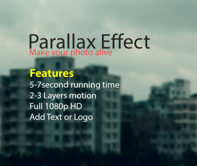 I will create parallax video from your photo