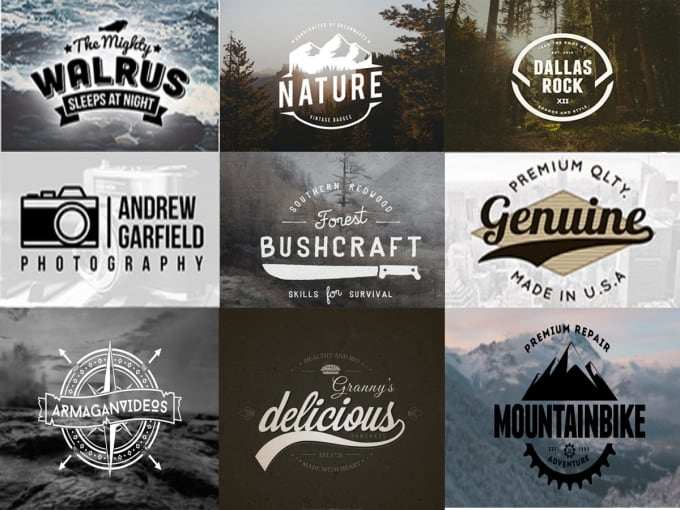 I will create you an awesome vintage or retro style logo
