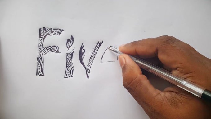 I will create your text into a tattoo drawing video