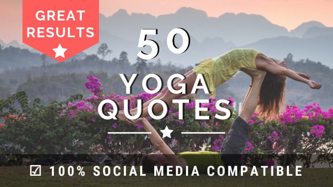 I will design 50 yoga and meditation image quotes