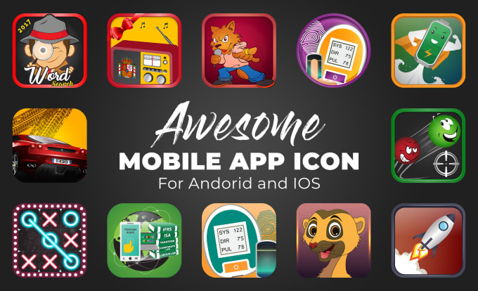 I will design a modern app icon for android and ios