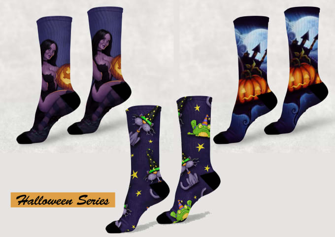 I will design a pair unique socks for you