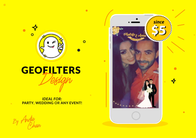 I will design an awesome snapchat geofilter totally custom