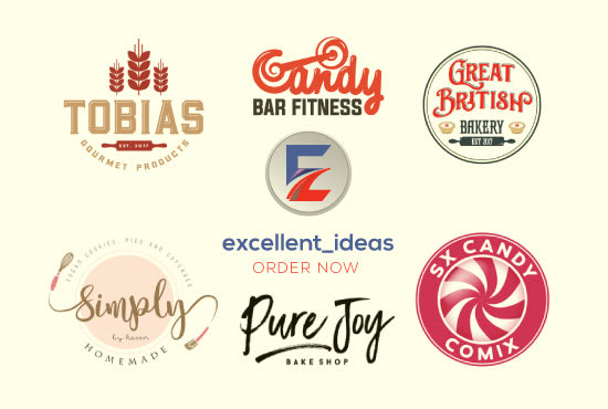 I will design candy, chocolate, sweet, bakery or food logo