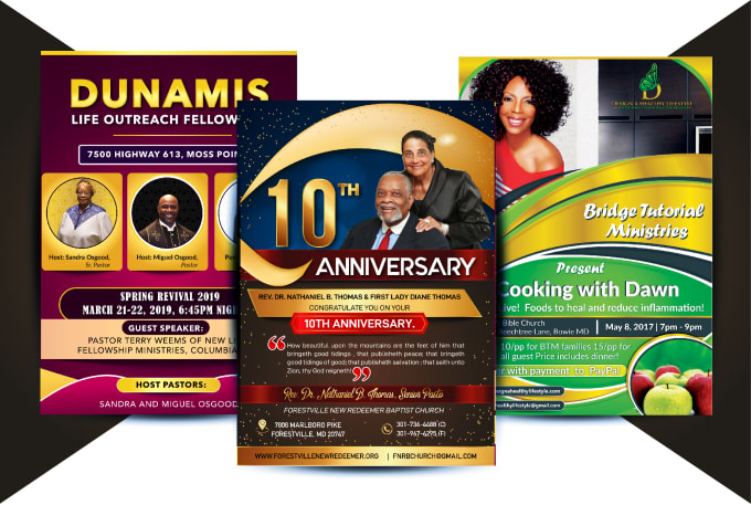 I will design church and event flyer, or poster