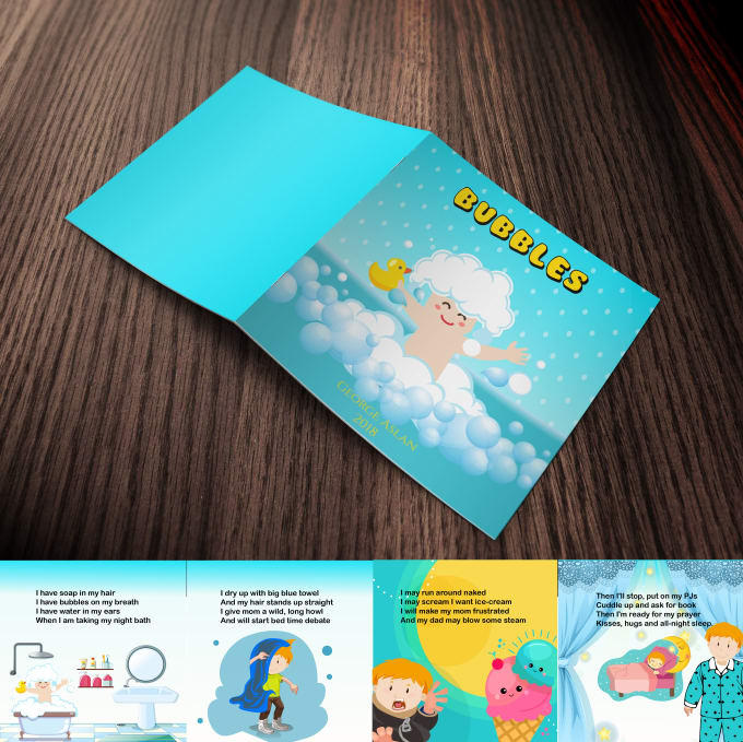I will design fast children book,cover
