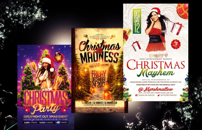 I will design flyer for christmas event