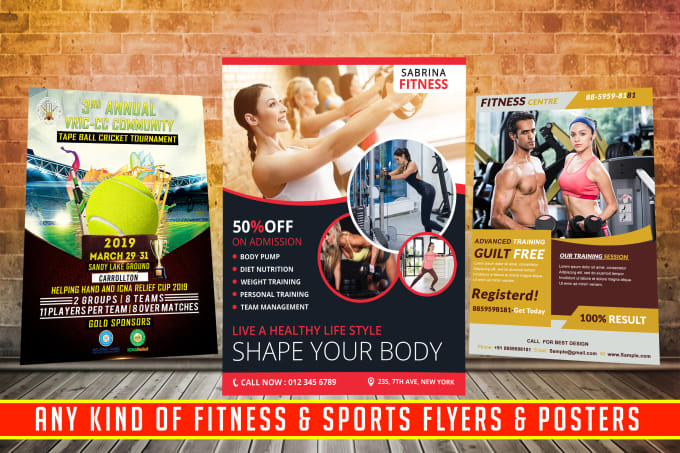 I will design professional fitness flyer and poster
