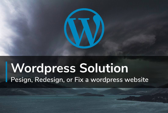 I will design, redesign, or fix a wordpress website