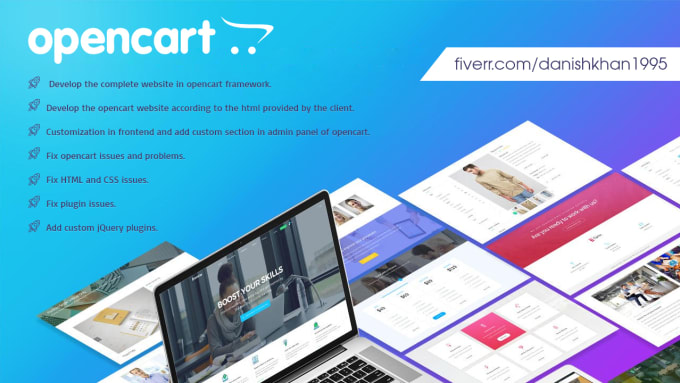 I will develop the website in open cart framework for you
