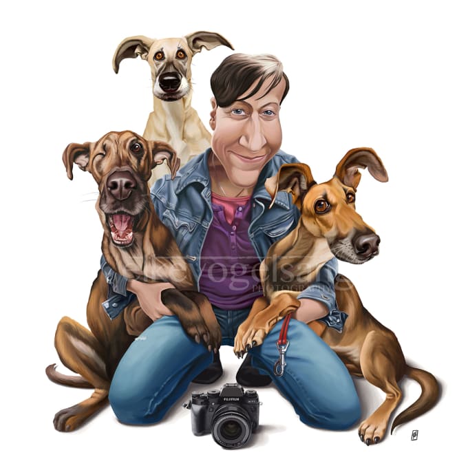 I will do a high quality caricature of you and your pet