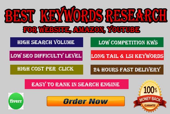 I will do best keywords research for website,amazon and youtube