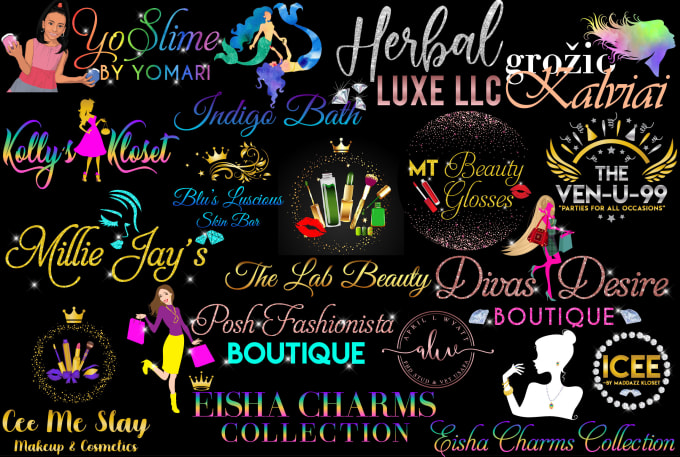 I will do elegant feminine logo for your business