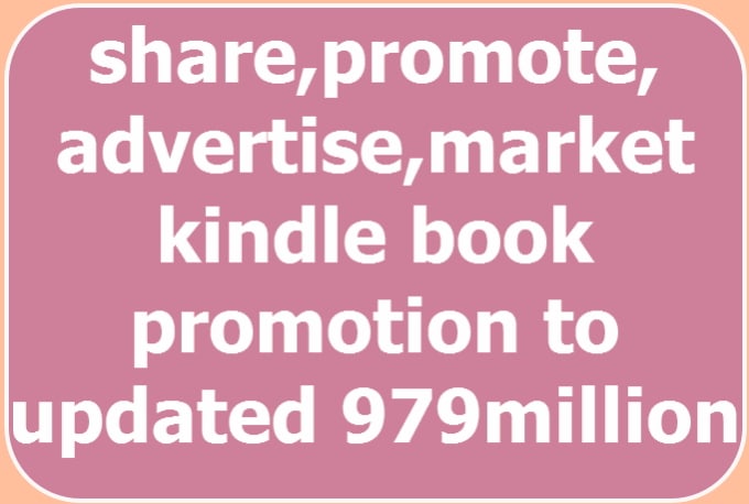I will do kindle book promotion