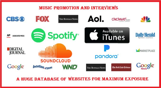 I will do music promotion and be your PR manager
