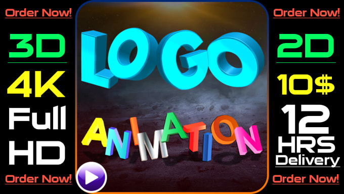 I will do new 4k 3d 2d attractive intro logo animation videos