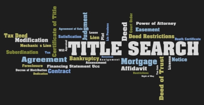 I will do title search and I am a title searcher in title industry