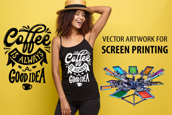 I will do vector artwork and color separation for screen printing,modern t shirt design
