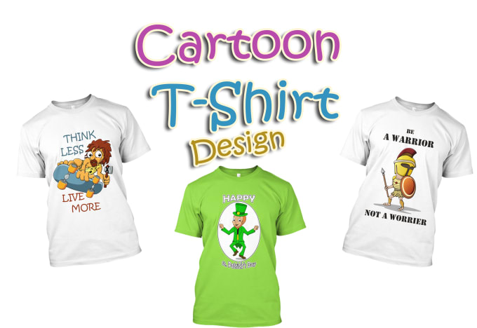 I will draw cartoon t shirt design