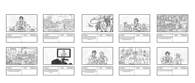 I will draw storyboard for film, animation, commercial