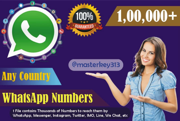I will give 1 million whatsapp contacts for social media marketing