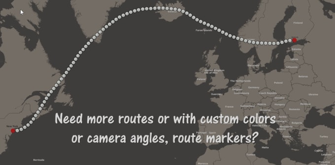 I will make a flat route map for your travel video
