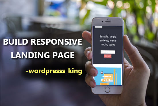 I will make a landing page by html,css or wordpress