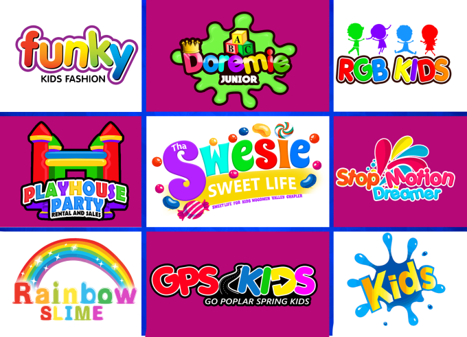 I will make cute kids,kids shop and baby shop logo