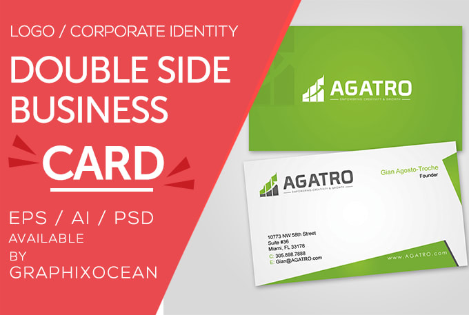 I will make impressive double side business cards and logo