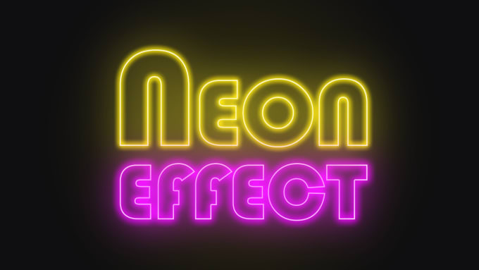 I will make neon effect your text