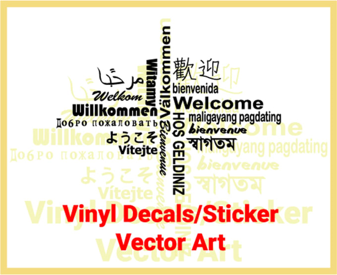 I will make vector art for vinyl decals, vinyl sticker cutting