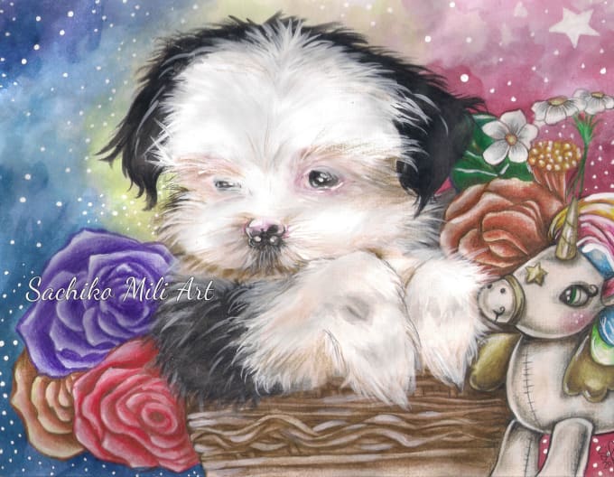 I will paint your pet cute style