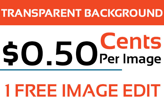 I will photo edit your transparentbackground within 24 hours