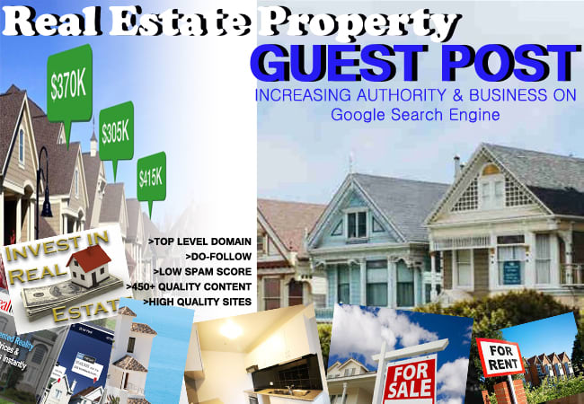 I will write guestpost on real estate sites dofollow tld