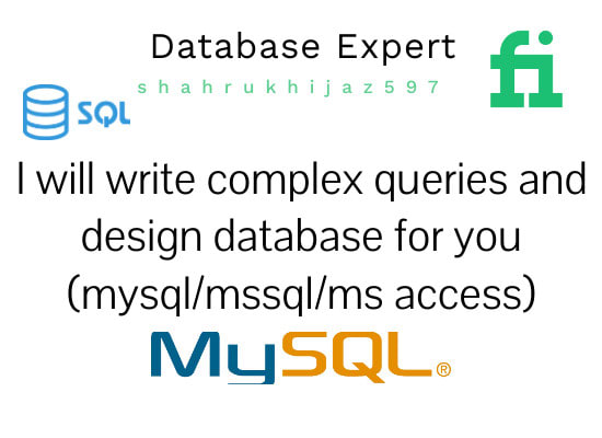 I will write queries and make professional databases for you