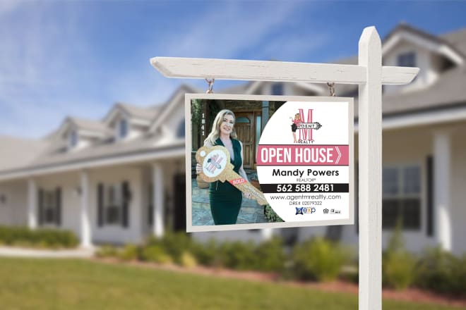 I will a yard sign, for sale sign, open house sign, directional sign