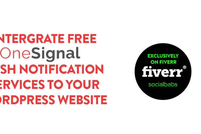 I will add onesignal push notification services to your wordpress blog