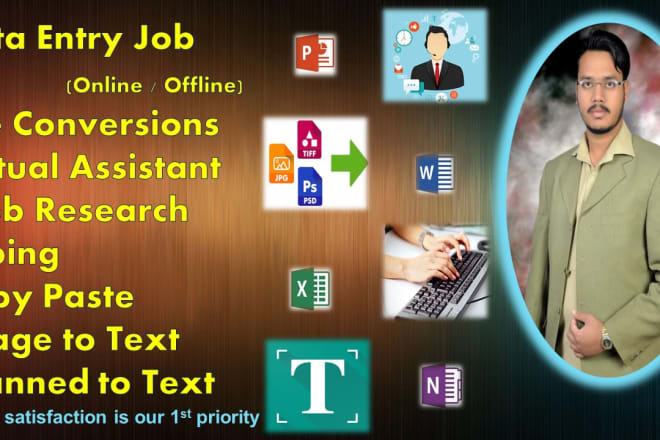 I will all data entry jobs online and offline