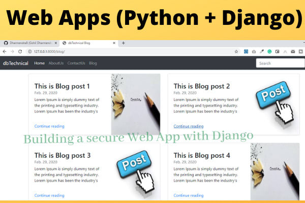 I will app development using django framework