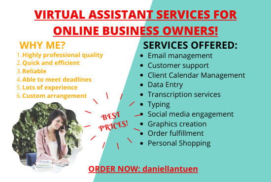 I will be your administrative virtual assistant for your online store